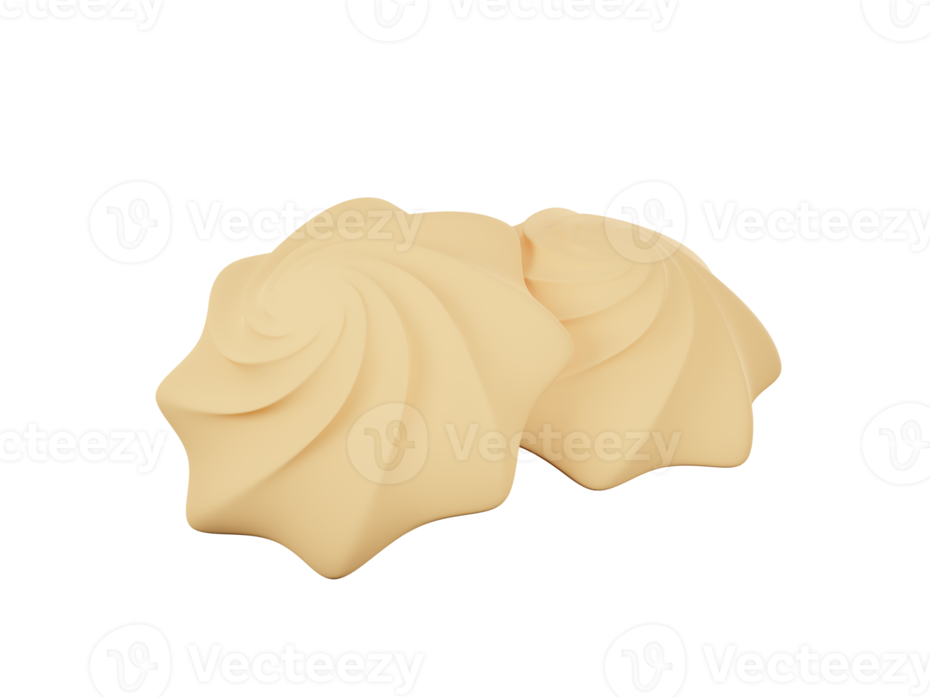 delizioso biscotti biscotto, o cracker su trasparente png sfondo . 3d resa.