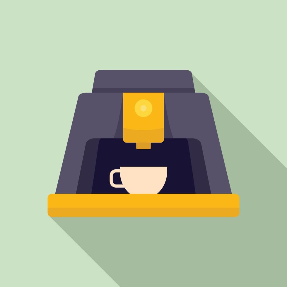 Drink coffee machine icon, flat style vector