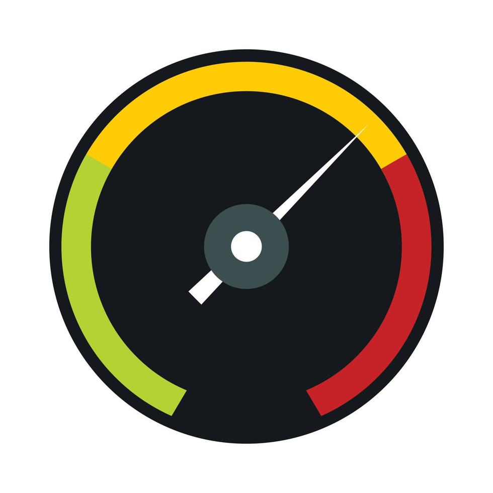 Tachometer icon in flat style vector