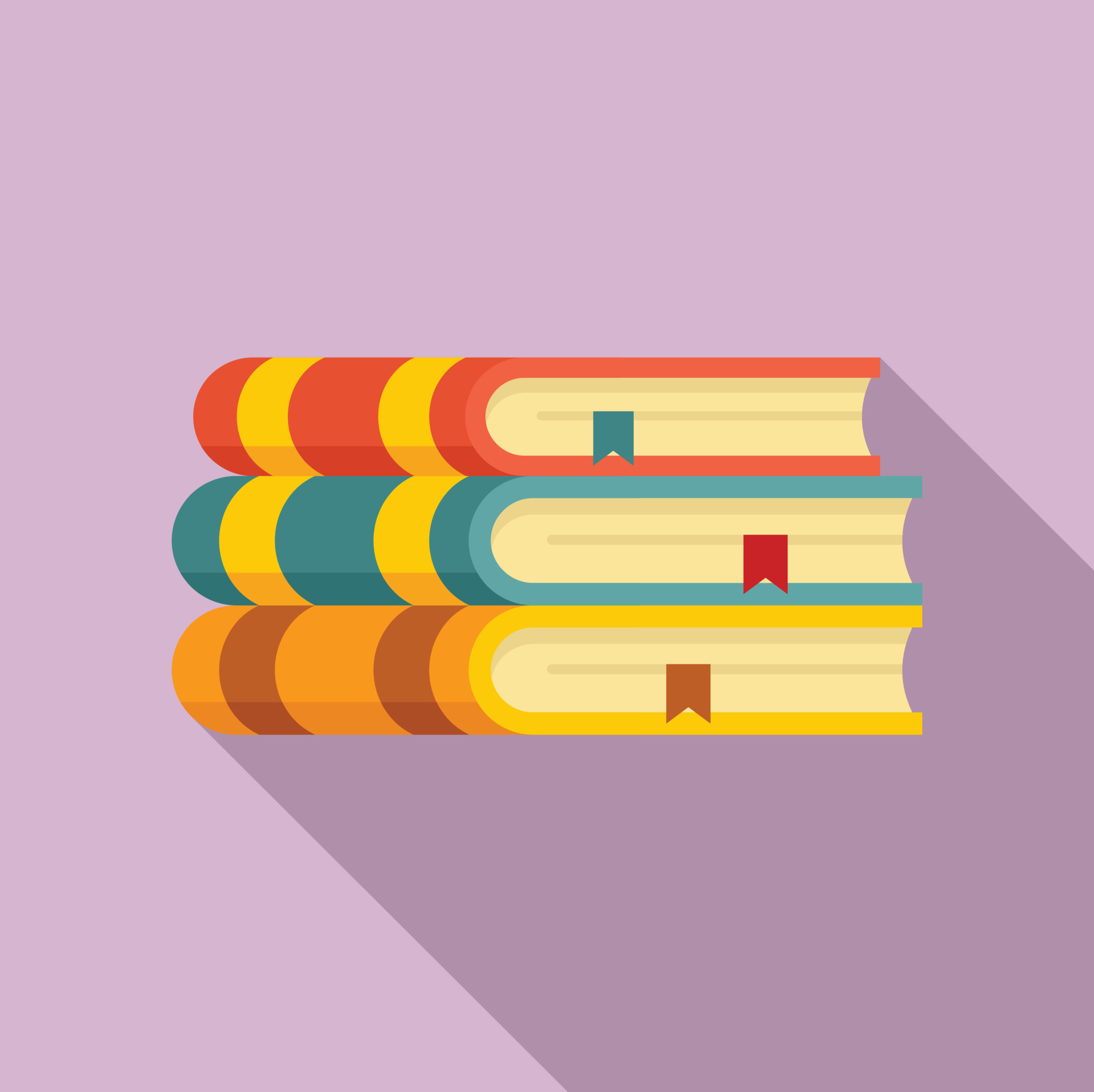 Library historical book stack icon, flat style 14580665 Vector Art at ...