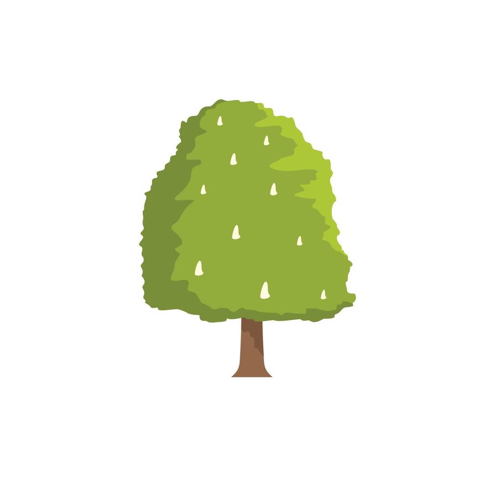 Chestnut tree icon, flat style vector