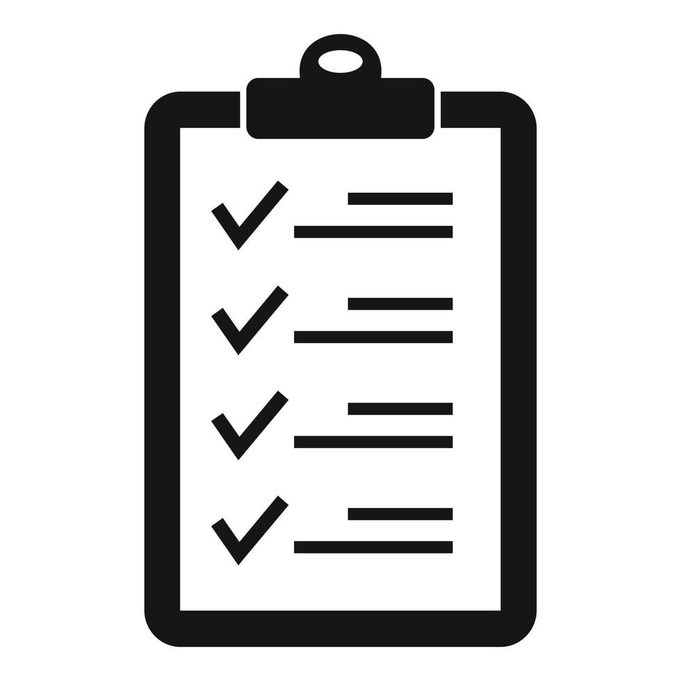 Check list icon, simple style vector