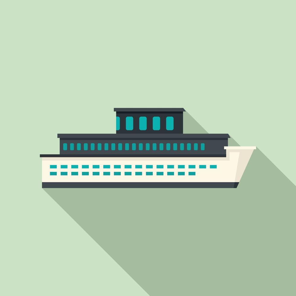 Sea cruise icon, flat style vector
