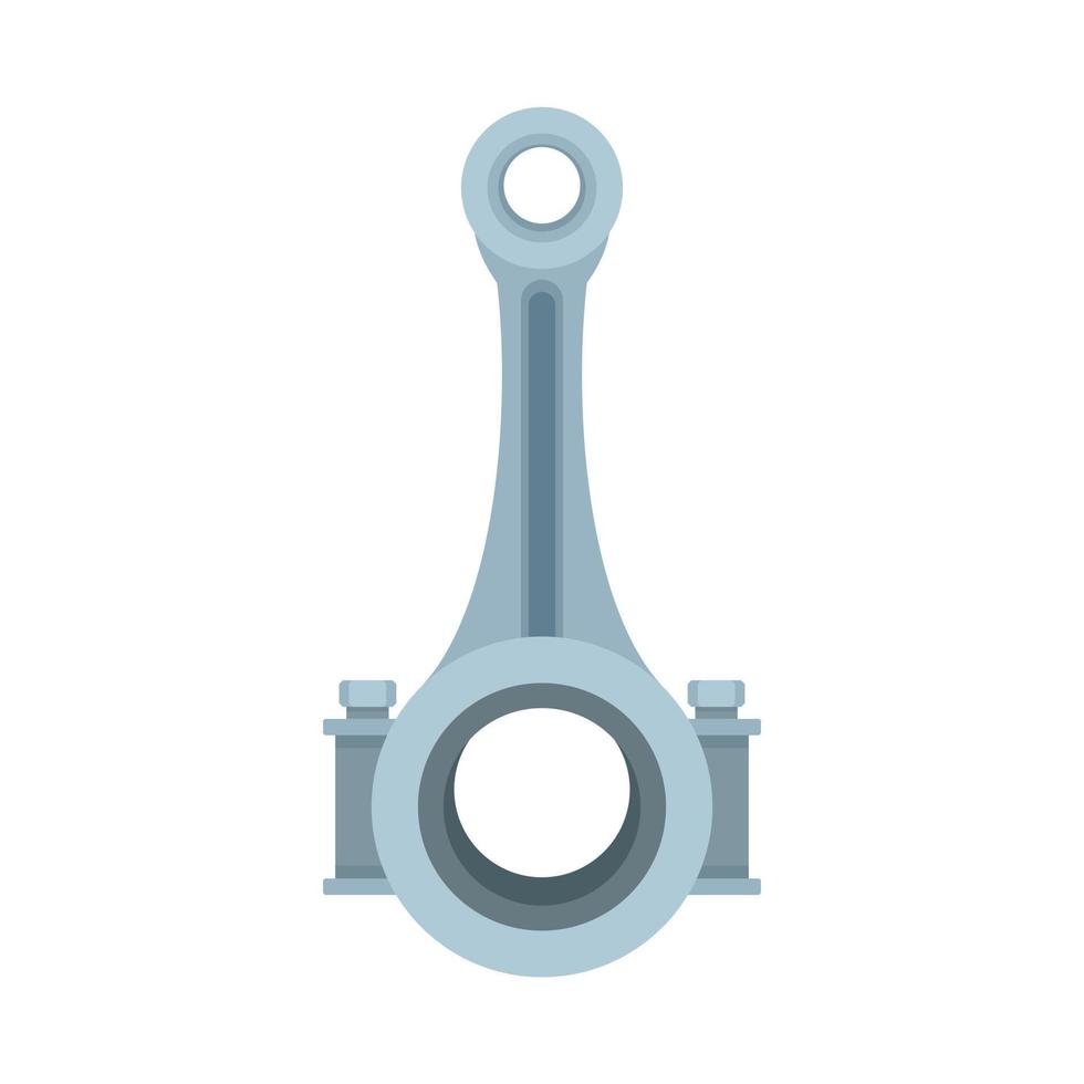 Piston connecting rod shaft icon, flat style vector