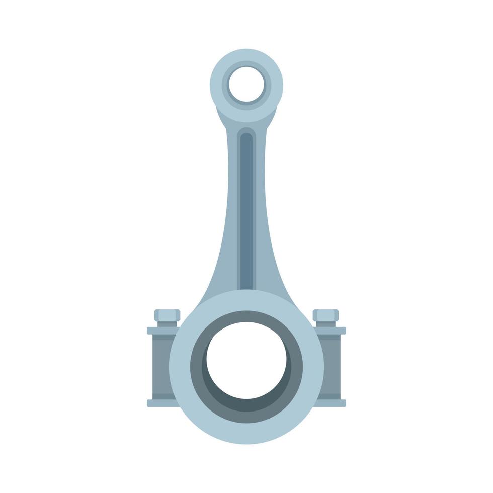 Piston connecting rod shaft icon, flat style vector