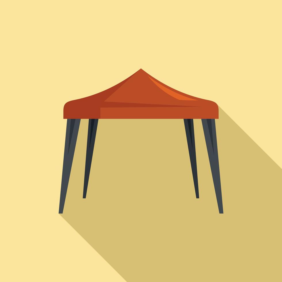 icono de carpa de eventos, estilo plano vector