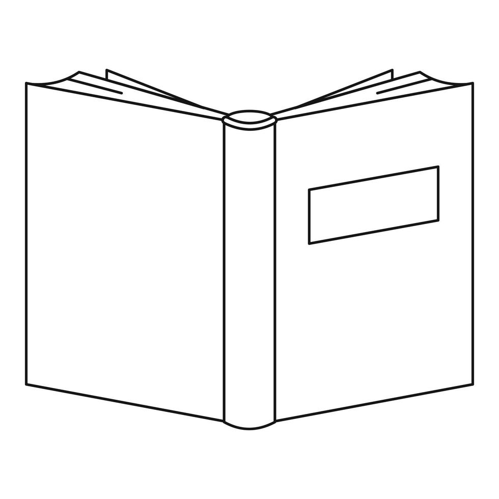 icono de libro de educación, estilo de contorno. vector
