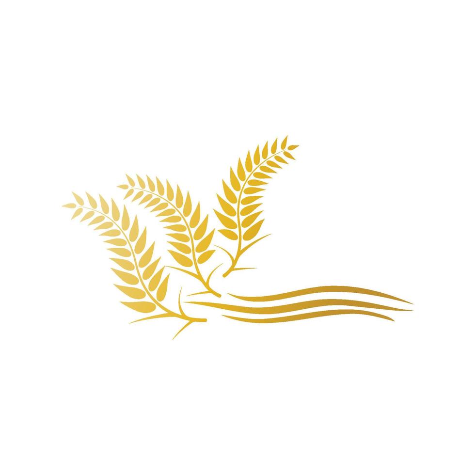 Wheat logo vector icon illustration