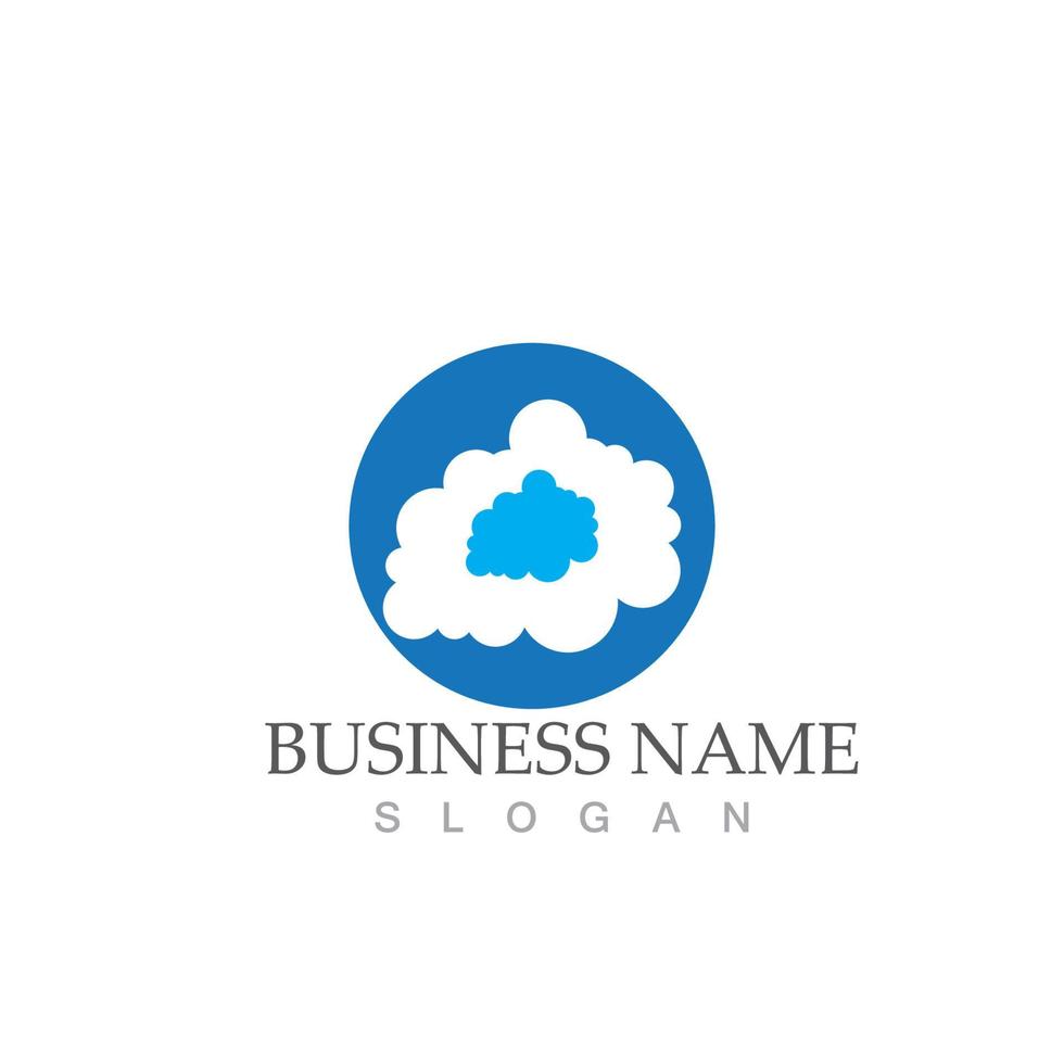 Cloud template icon vector