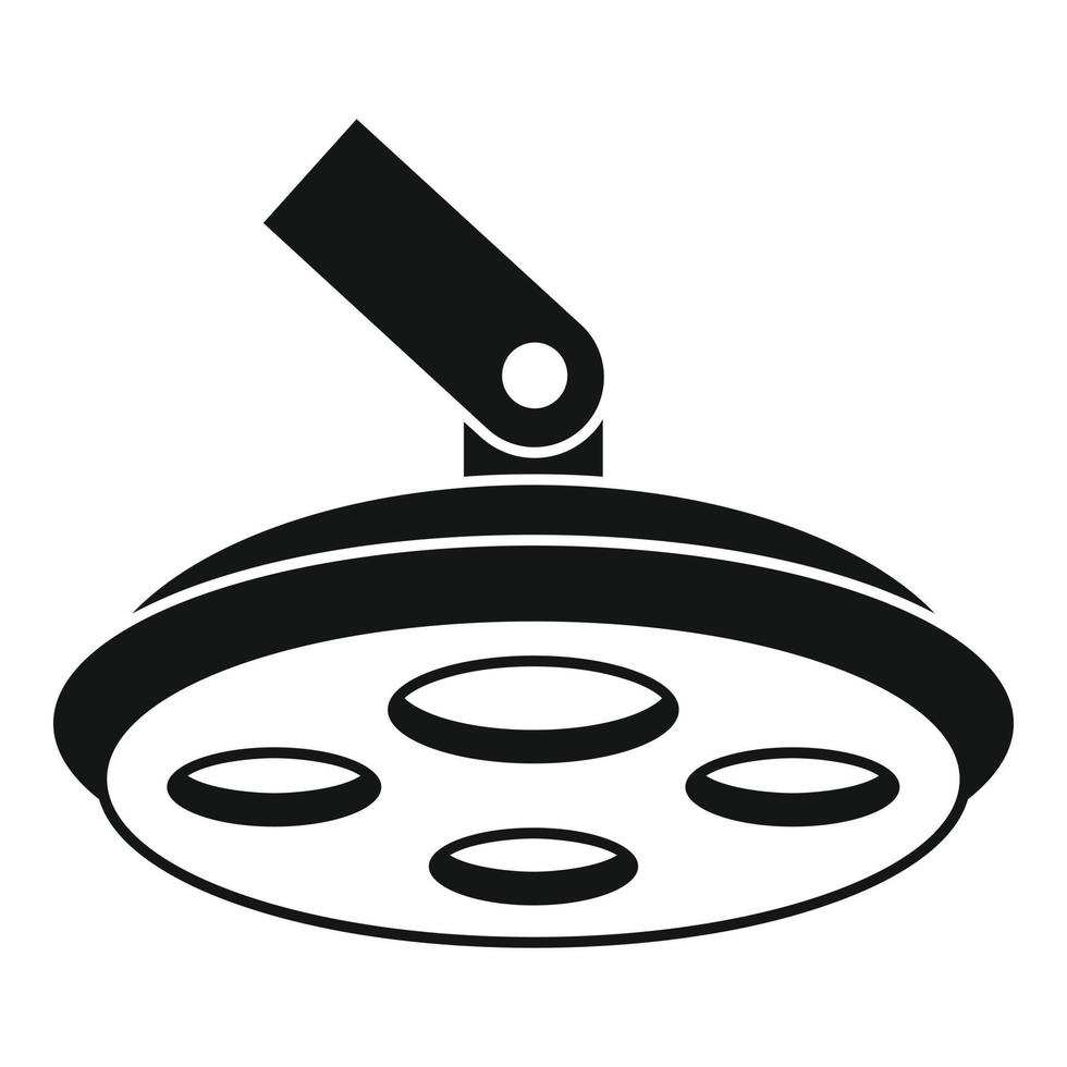 Patient surgical light icon, simple style vector