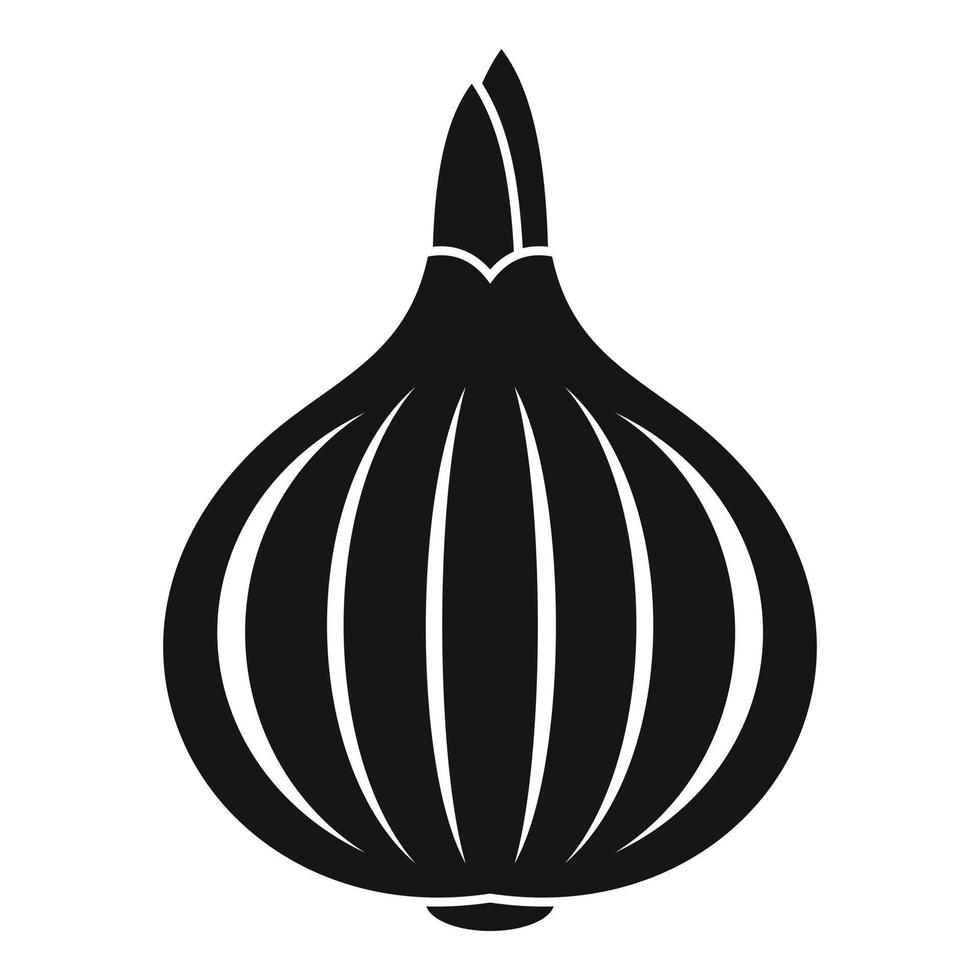icono de cebolla vegetal, estilo simple vector