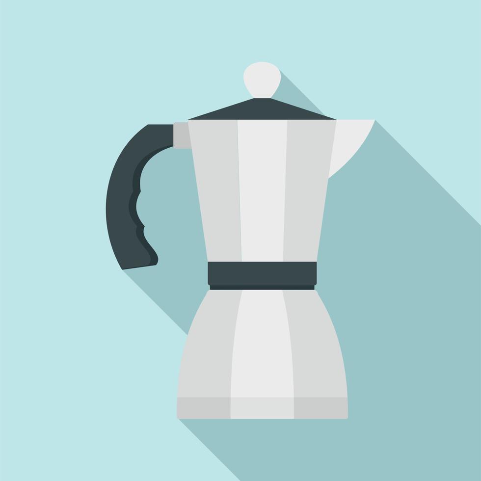 Coffee pot icon, flat style vector