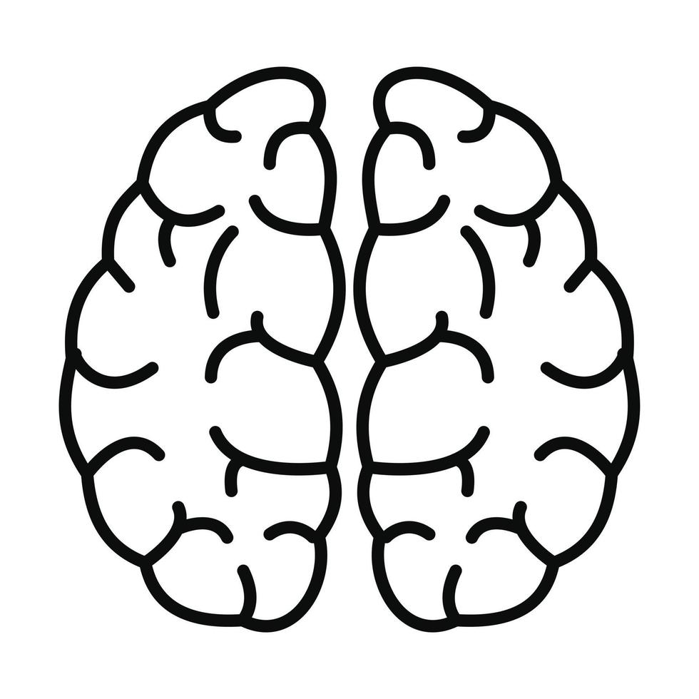 Brain neurons icon, outline style vector