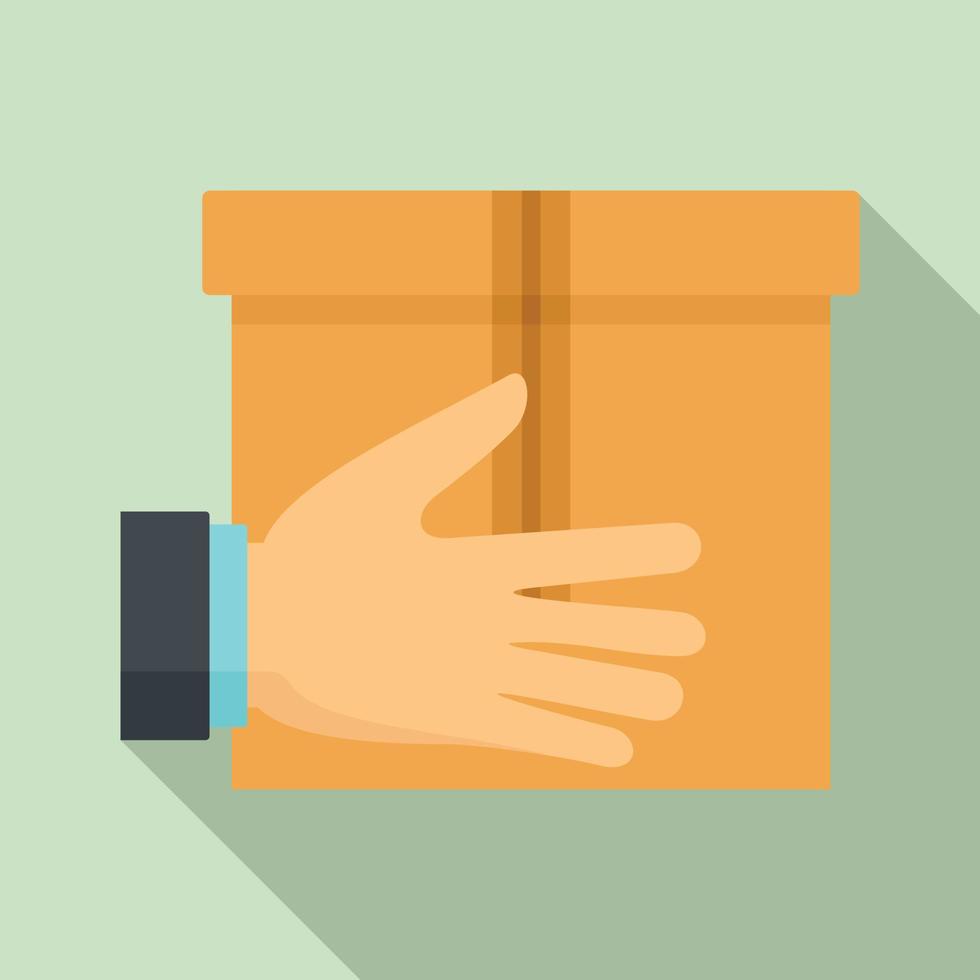 Parcel delivery icon, flat style vector