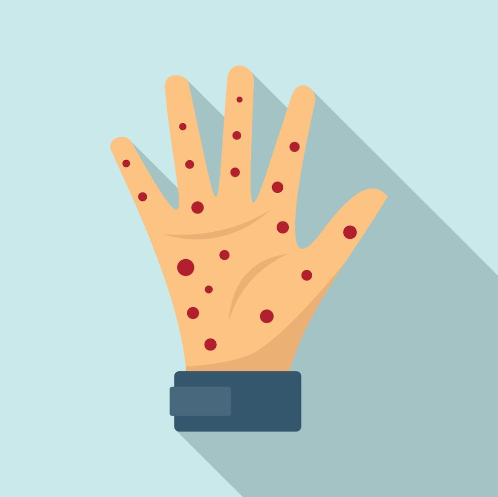 Hand measles icon, flat style vector