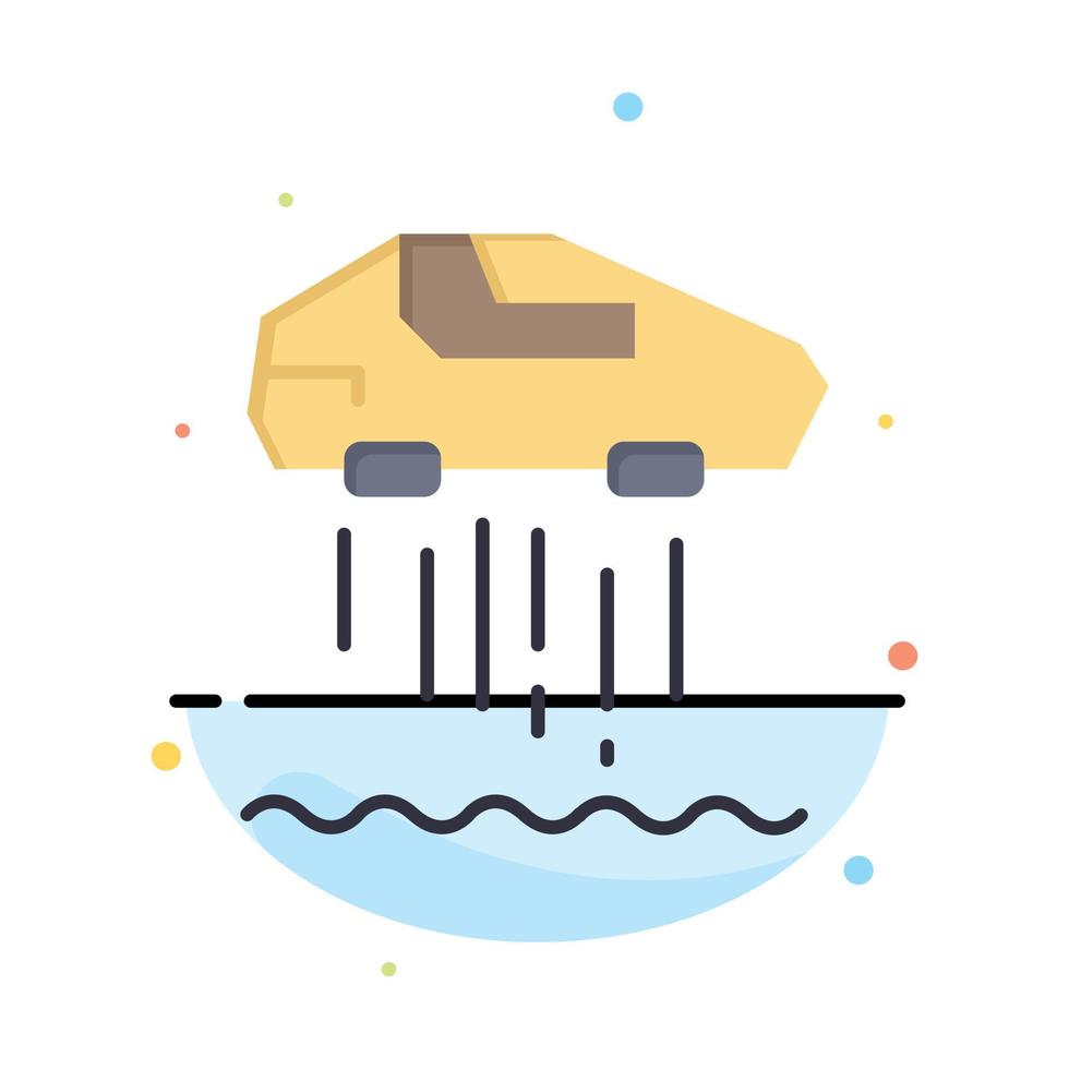 Hover car Personal Car Technology Business Logo Template Flat Color vector