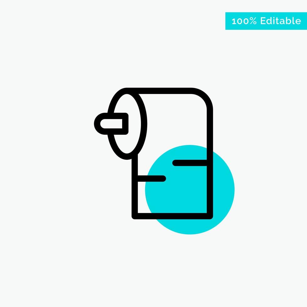 Cleaning Paper Tissue turquoise highlight circle point Vector icon