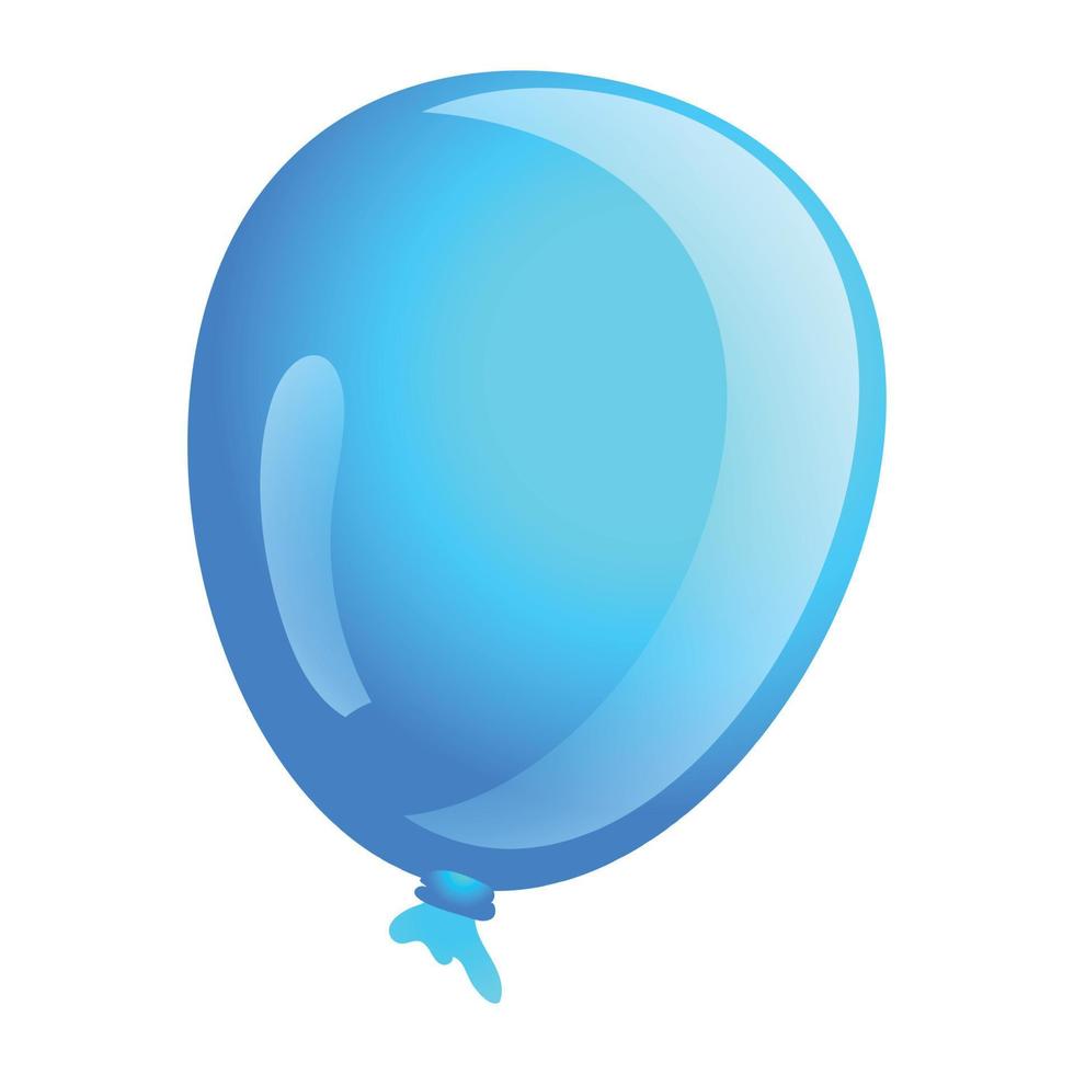 Sky blue ballon icon, cartoon style vector