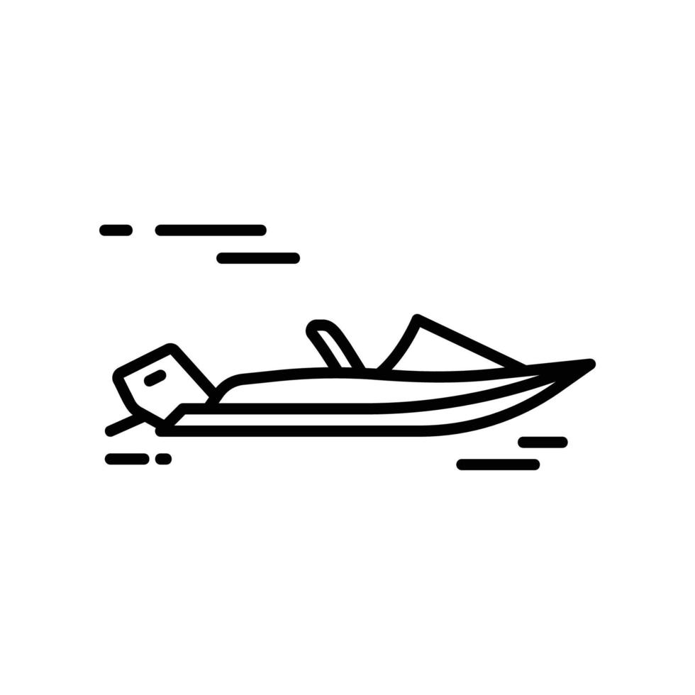 Speedboat or ship icon for water transportation vehicle vector