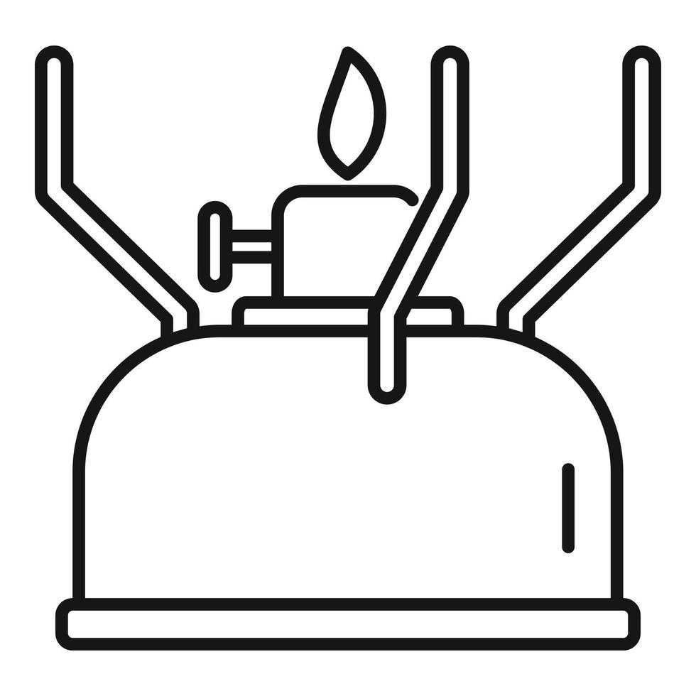 Survival gas lamp icon, outline style vector