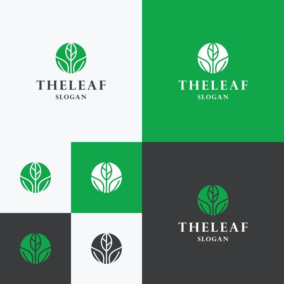 diseño de vector de icono de logotipo de hoja verde abstracto. diseño paisajístico, jardín, planta, naturaleza y logotipo vectorial ecológico