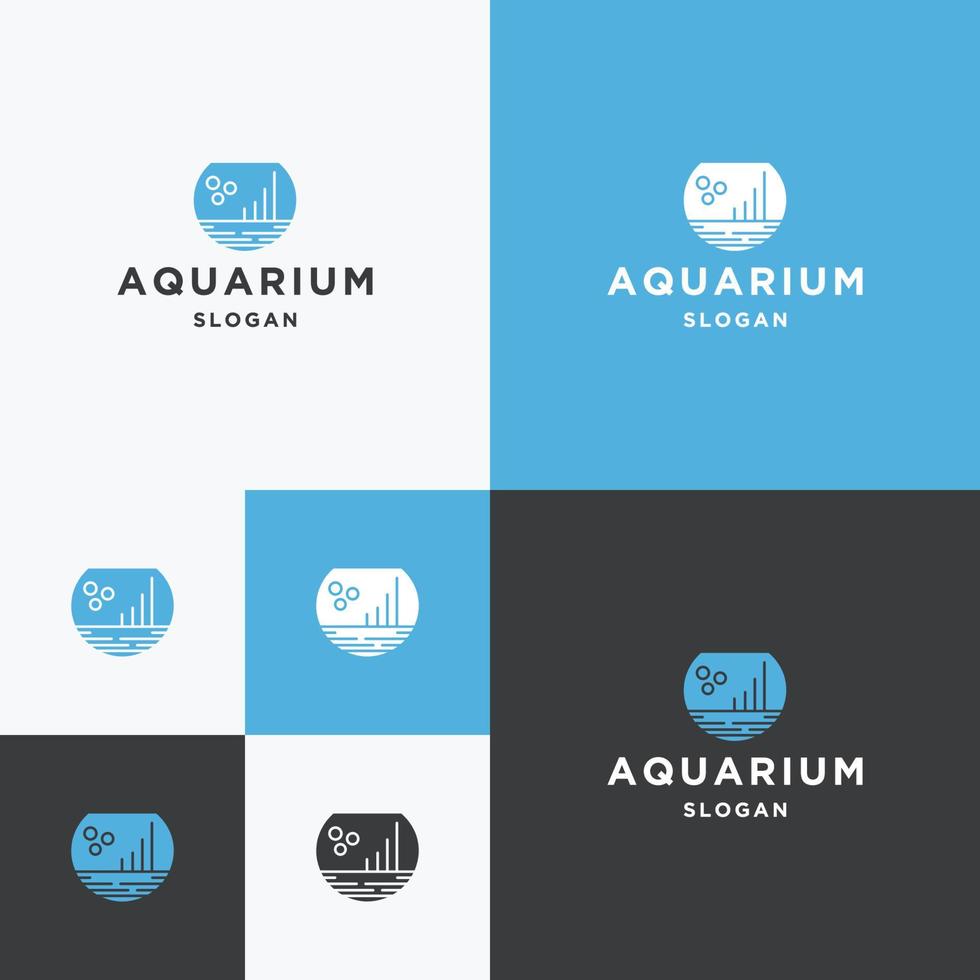 Aquarium Logo Vector Templates Modren