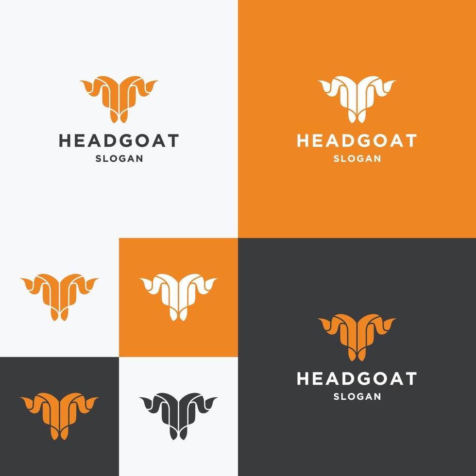 Head goat logo icon design template vector illustration