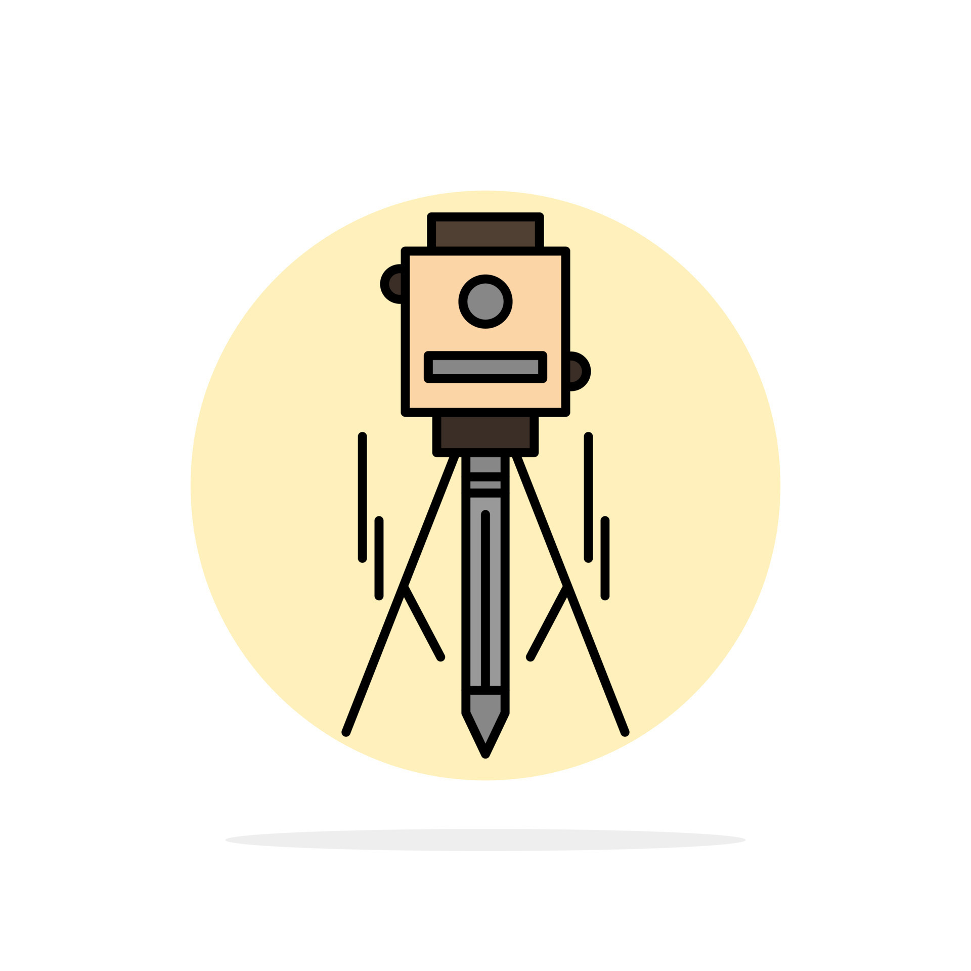 Laser Building Construction Level Tool Abstract Circle Background Flat