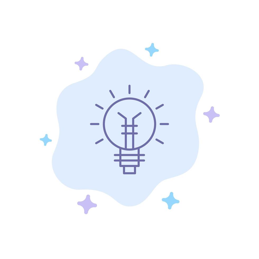 Light bulb Bulb Electrical Idea Lamp Light Blue Icon on Abstract Cloud Background vector