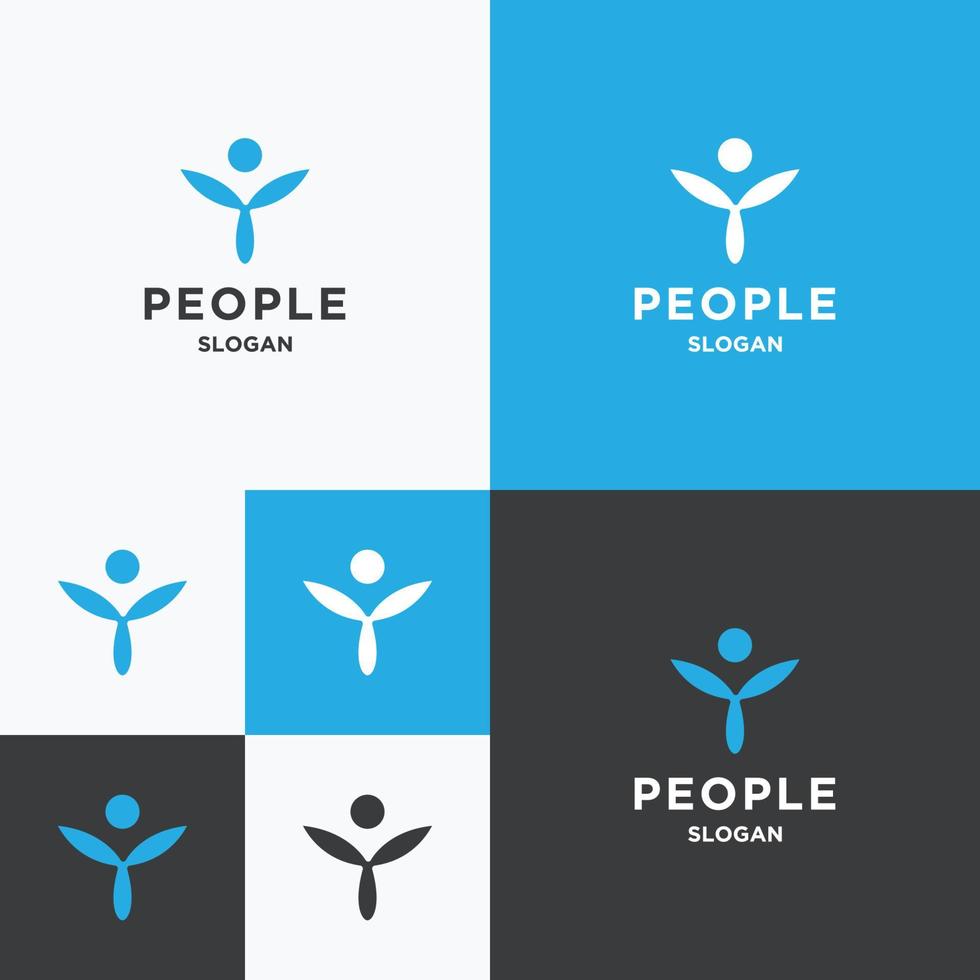 People logo icon design template vector