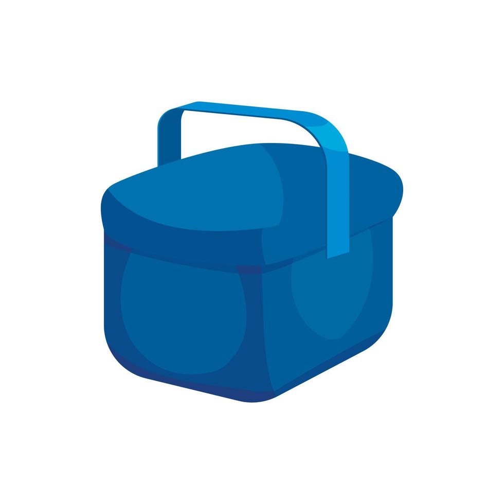 Cooler bag icon, cartoon style vector