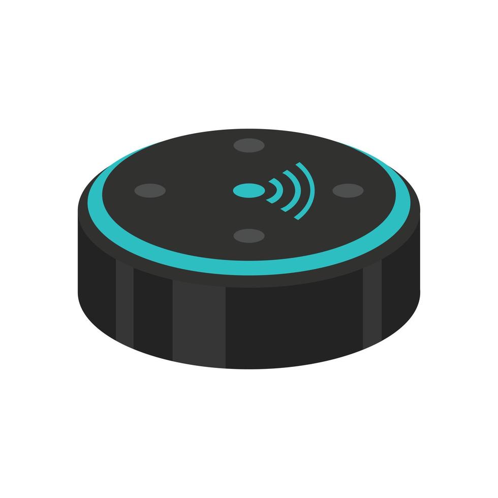 Ai smart speaker icon, flat style vector