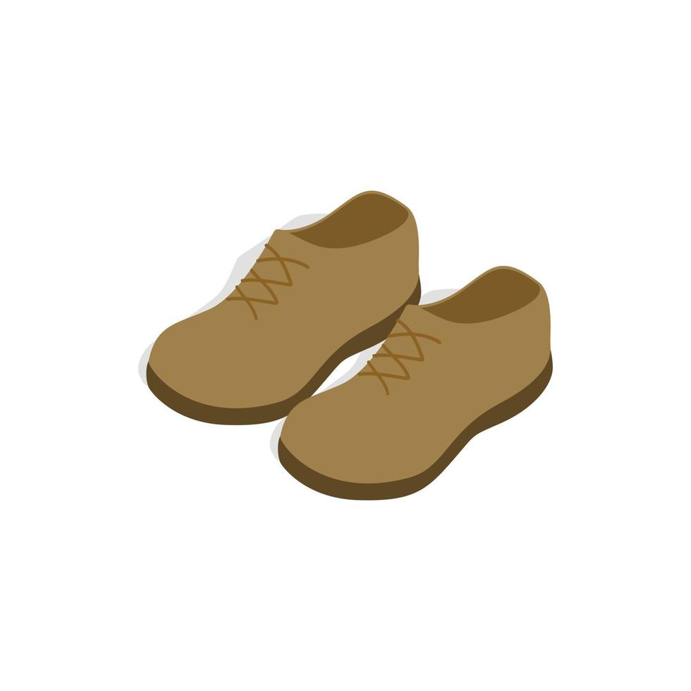 icono de zapatos masculinos en estilo isométrico 3d vector