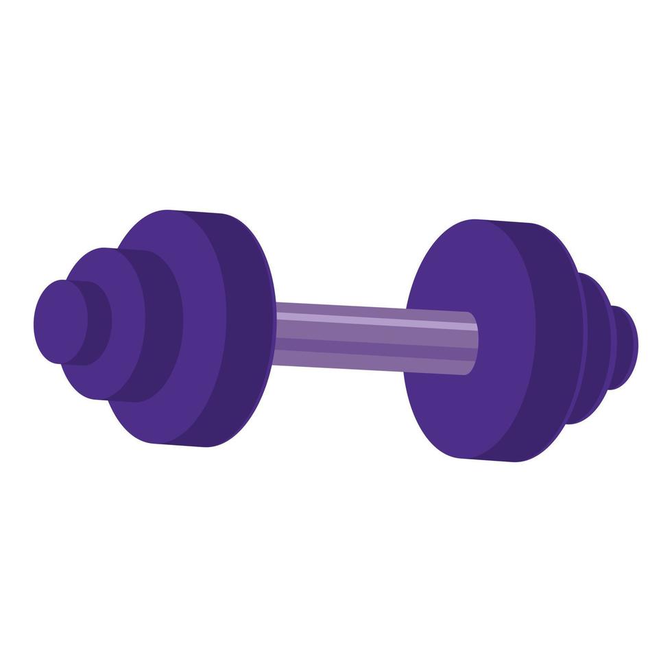 Weight dumbbell icon, cartoon style vector