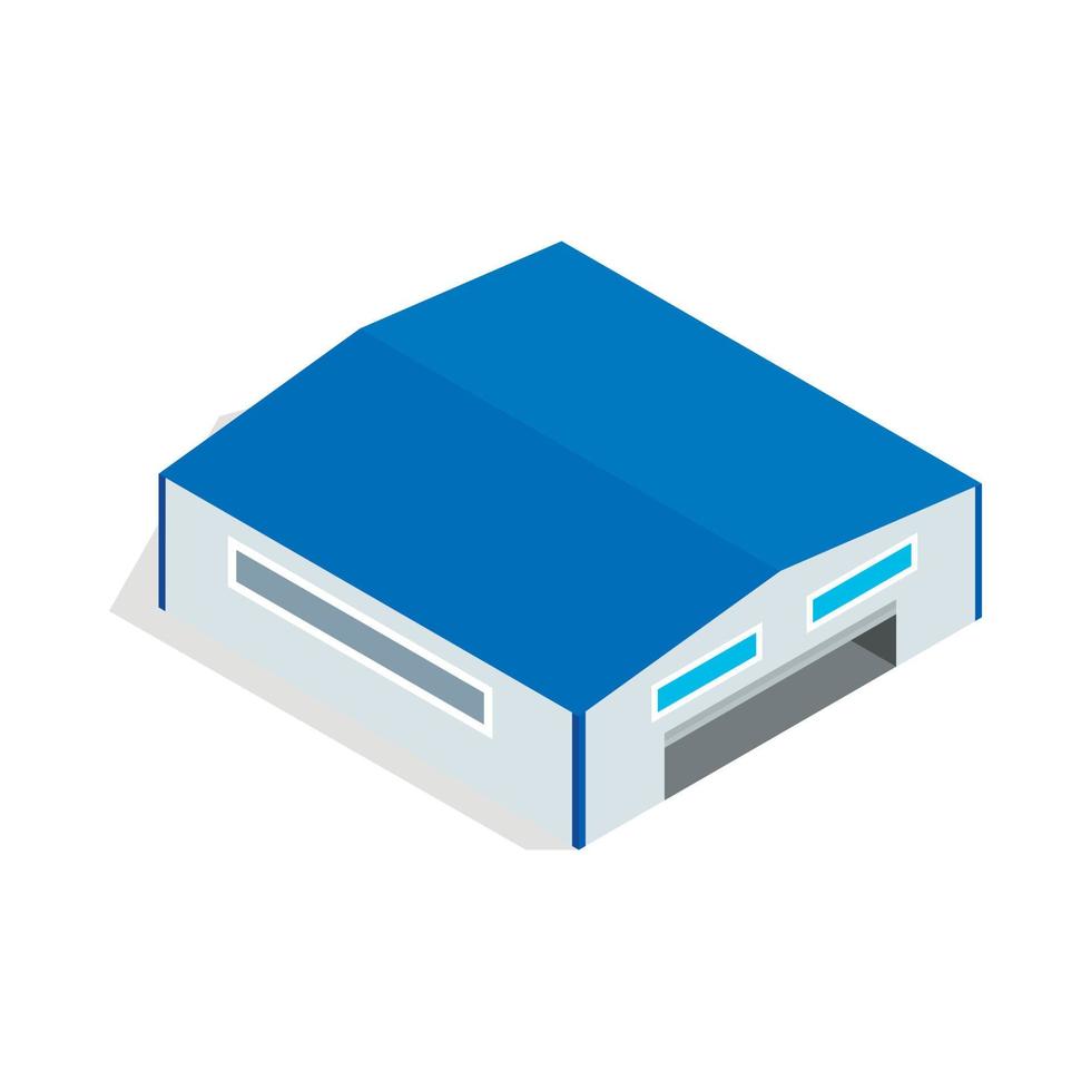 Hangar icon, isometric 3d style vector