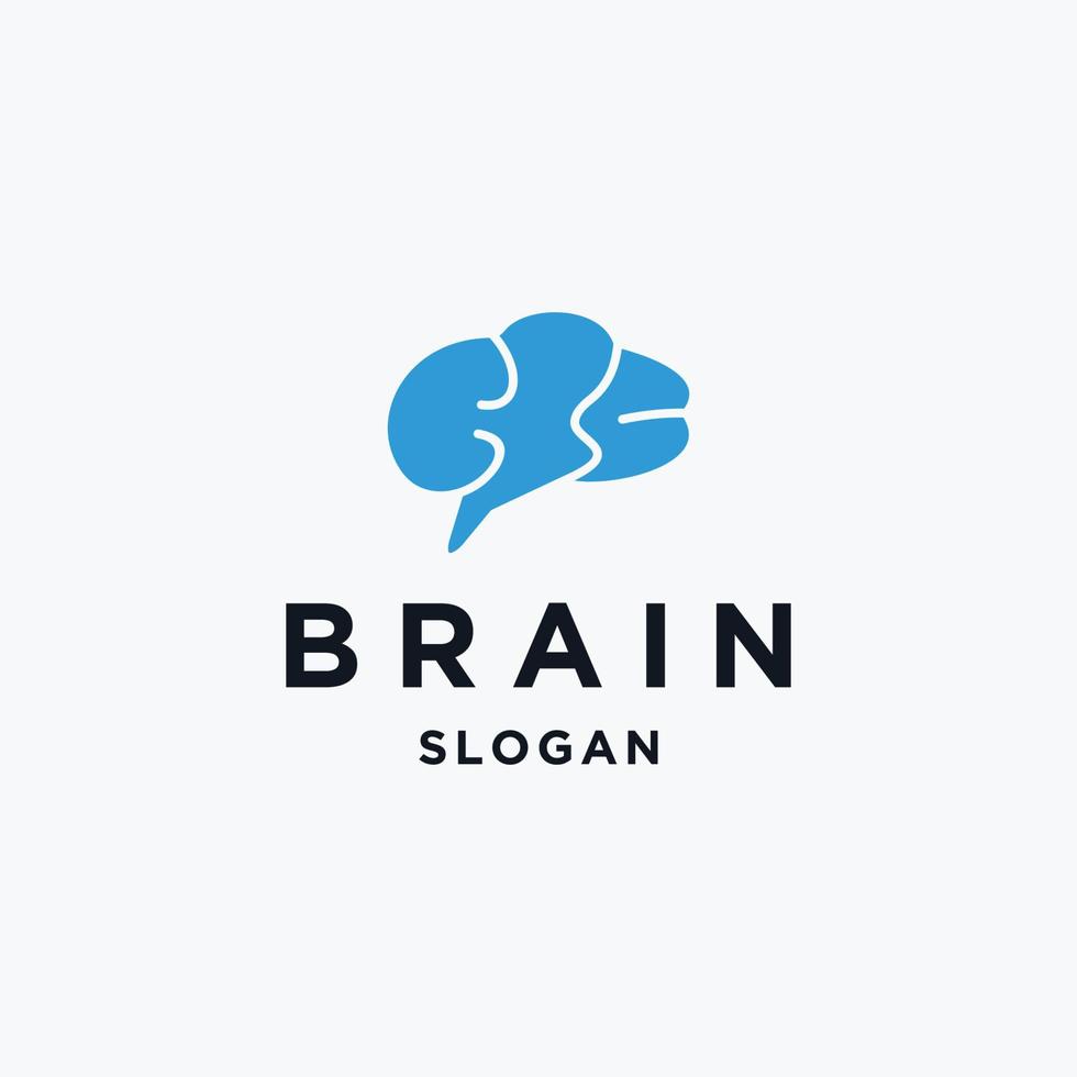 Ilustración de diseño de logotipo de cerebro, logotipo de educación vector
