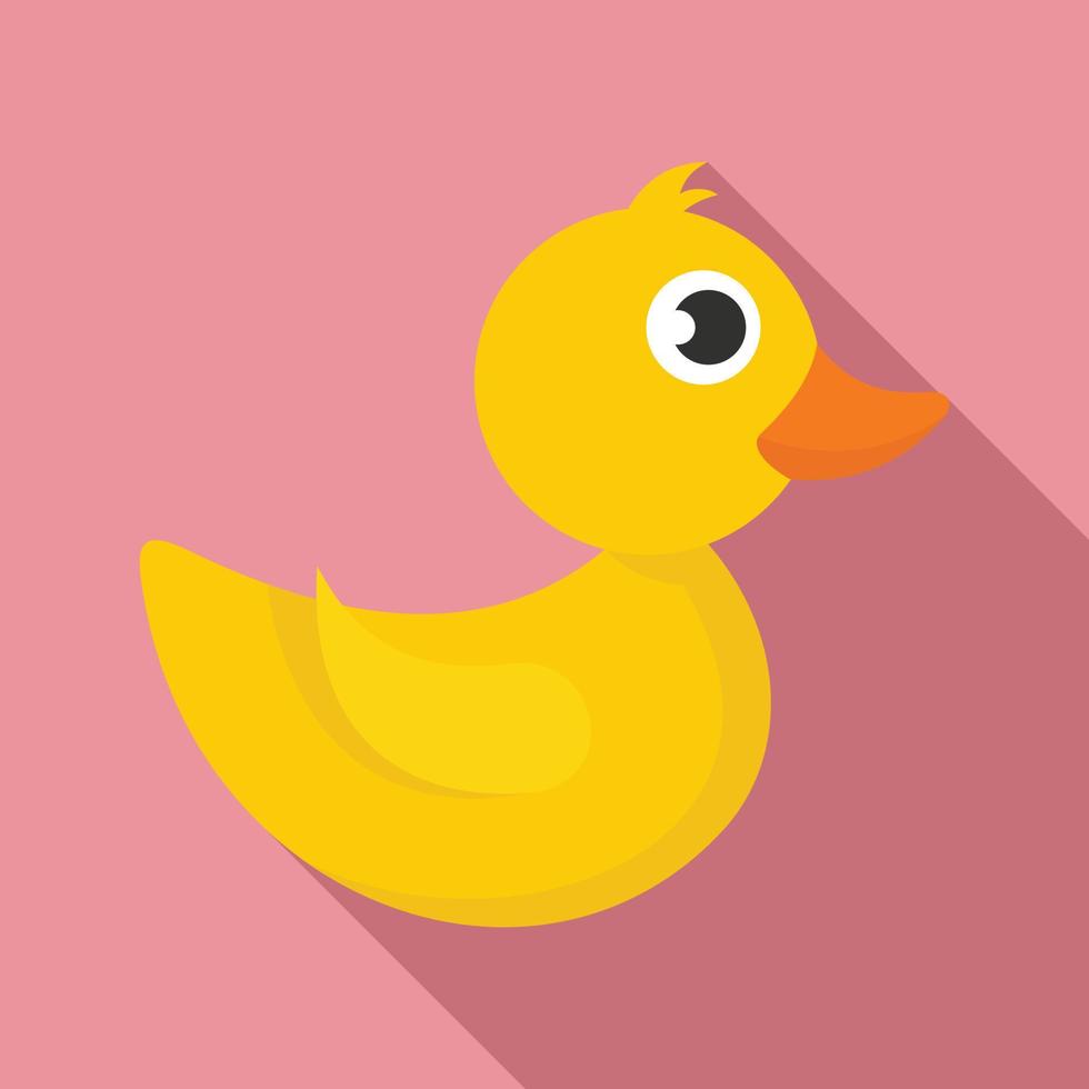 Baby duck icon, flat style vector