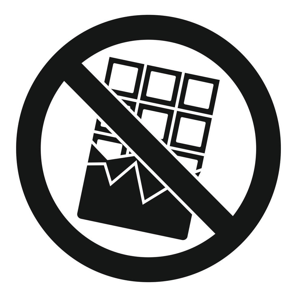 No chocolate bar icon, simple style vector