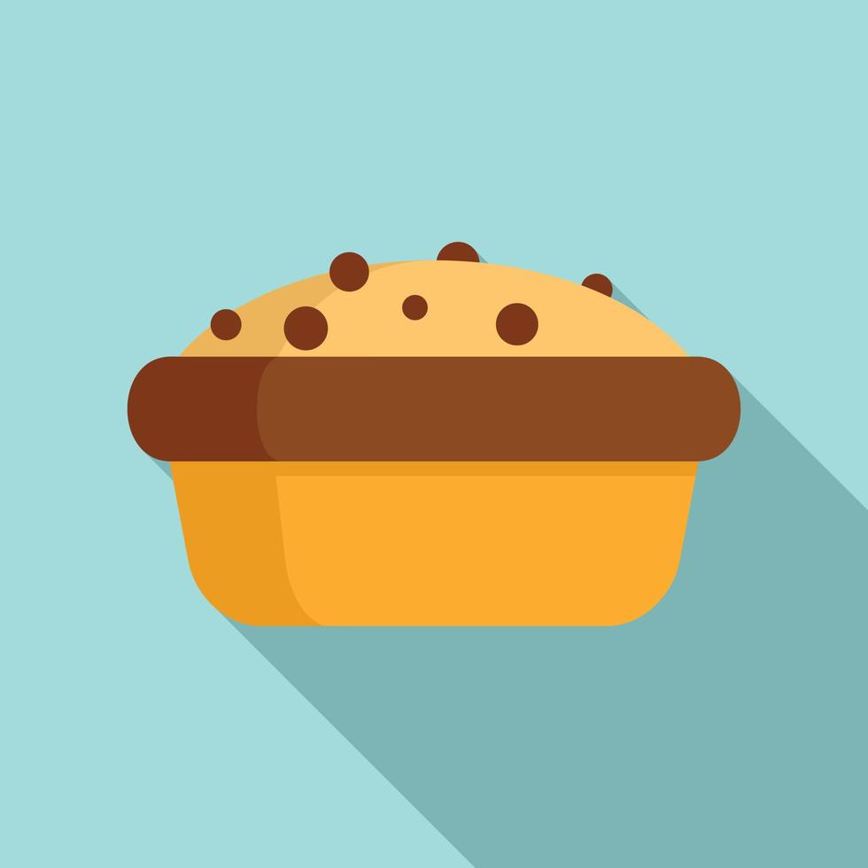 icono de pastel de manzana, estilo plano vector