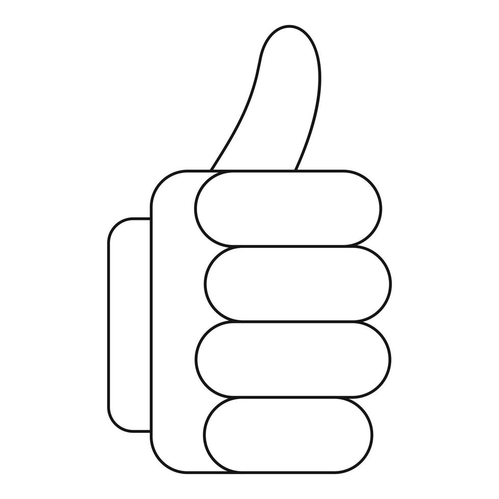 Thumb up icon, outline style. vector