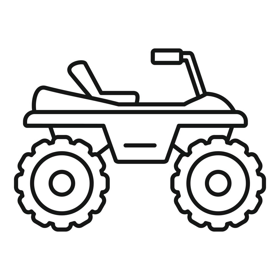 Dirtbike icon, outline style vector