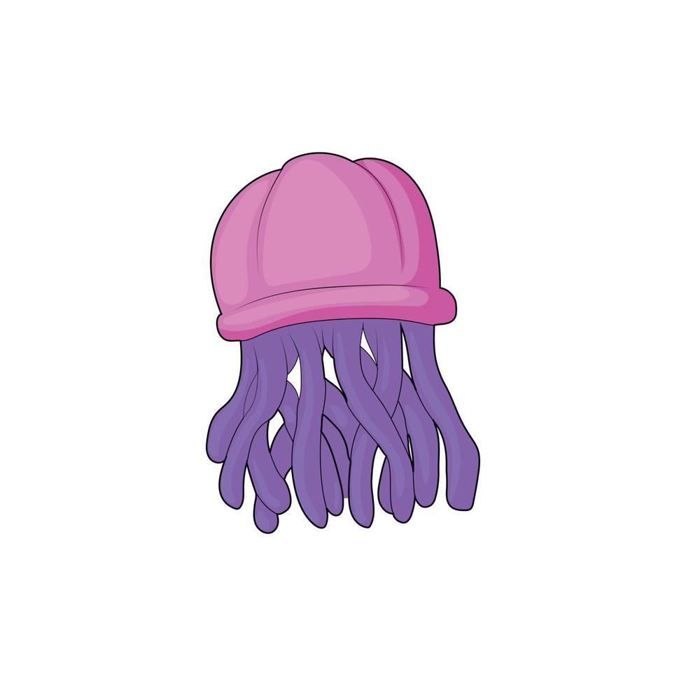 Jellyfish icon in cartoon style vector