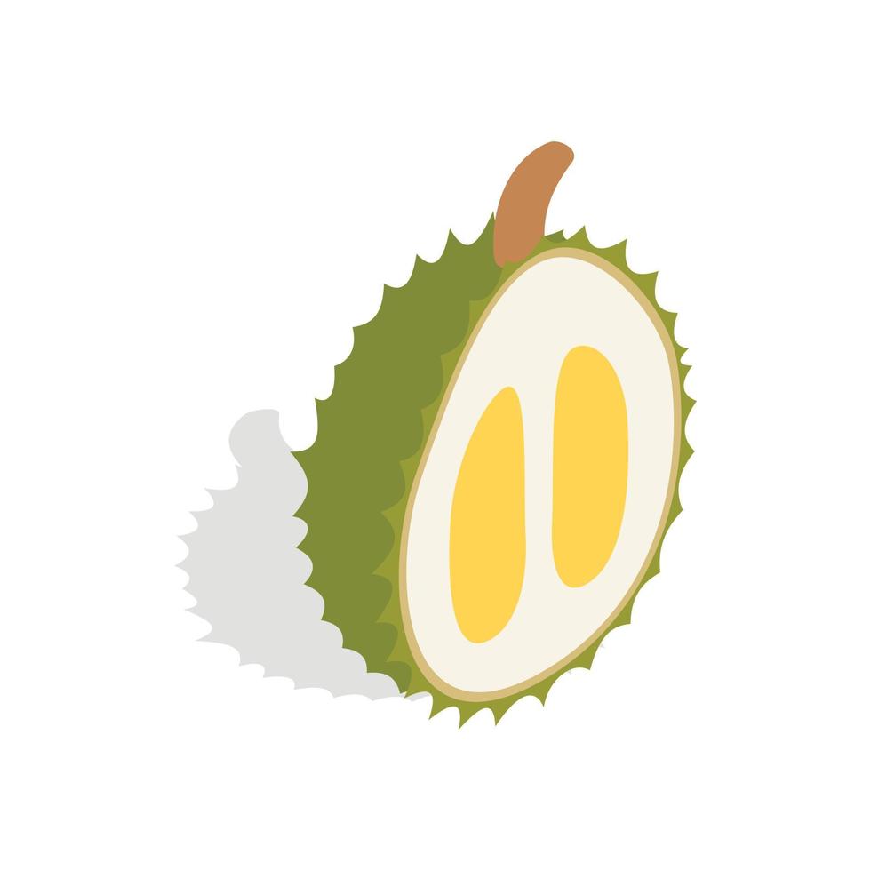 icono de durian, estilo 3d isométrico vector