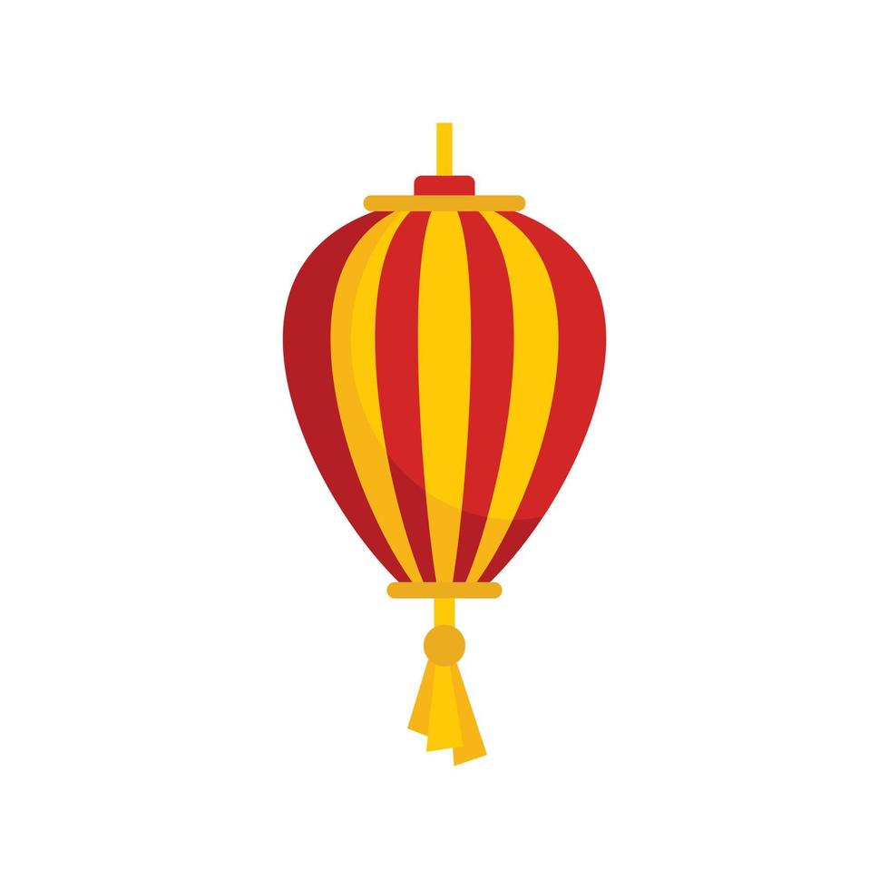 Outdoor asian lantern icon, flat style vector
