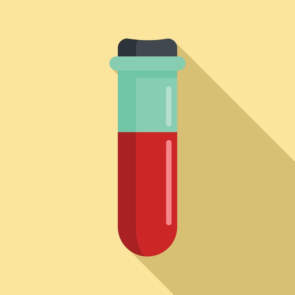 Lab test blood icon, flat style vector