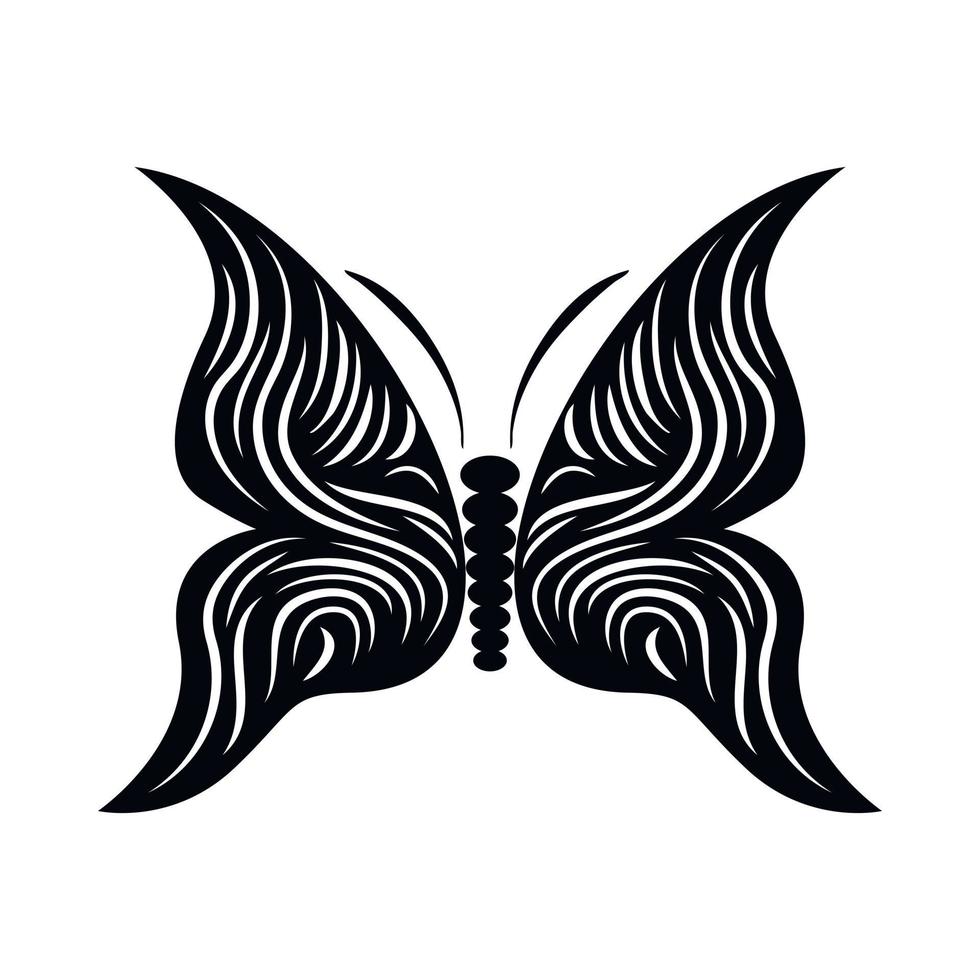 icono de mariposa grande, estilo simple vector