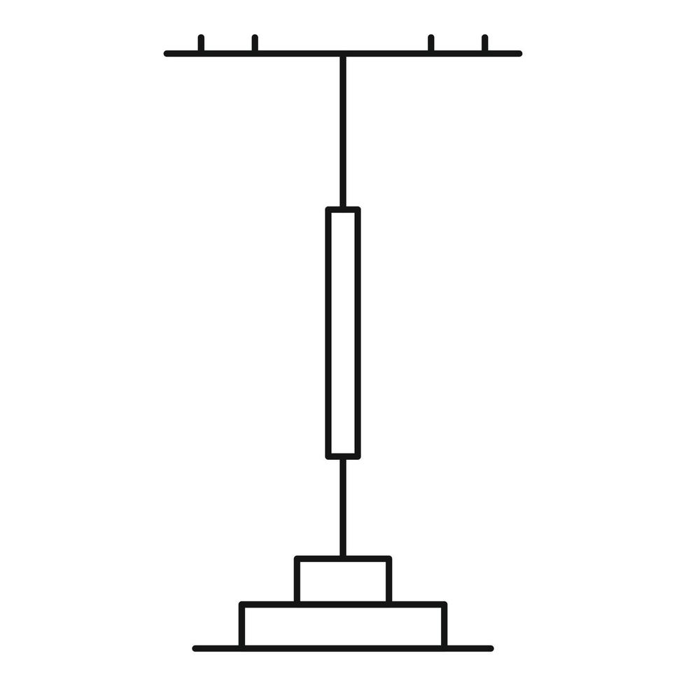 One pole icon, outline style vector