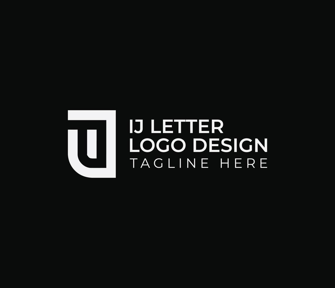 logotipo abstracto con letra i y j vector