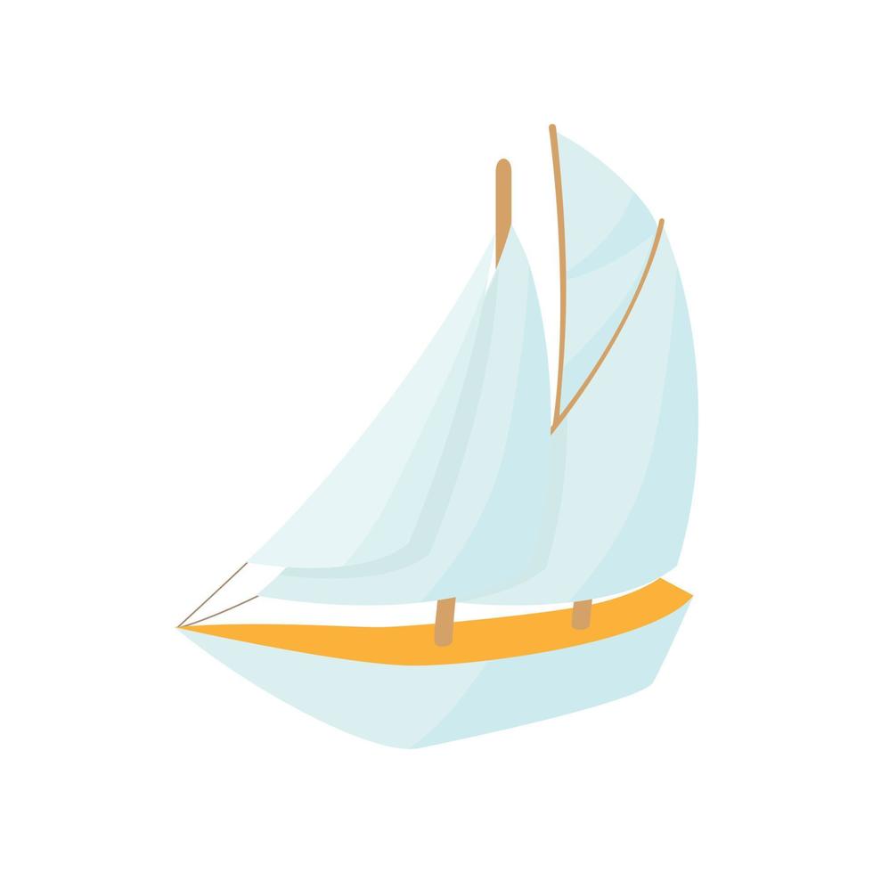 icono de barco, estilo de dibujos animados vector