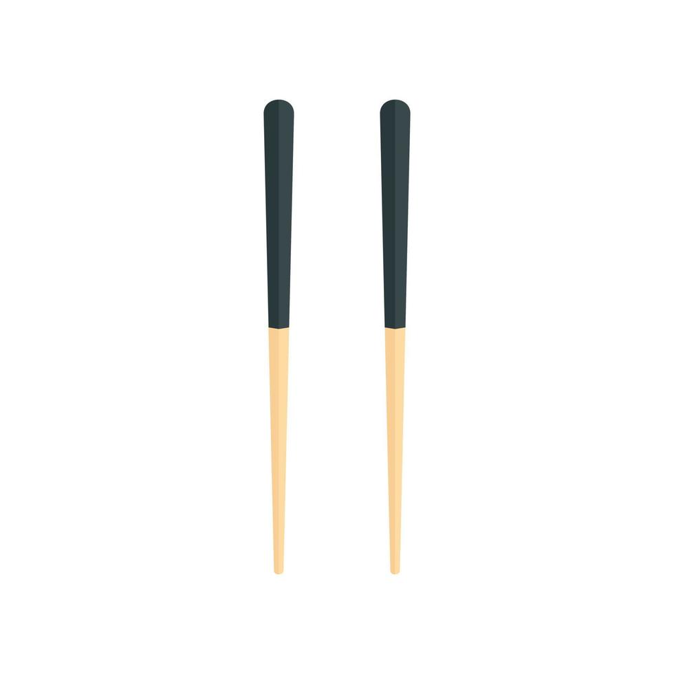 Japan chopsticks icon, flat style vector